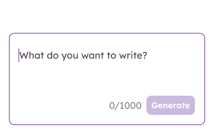 AI writing assistant interface