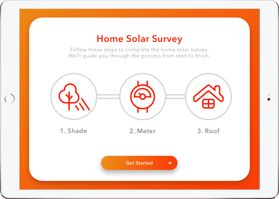 Solar Survey app screens